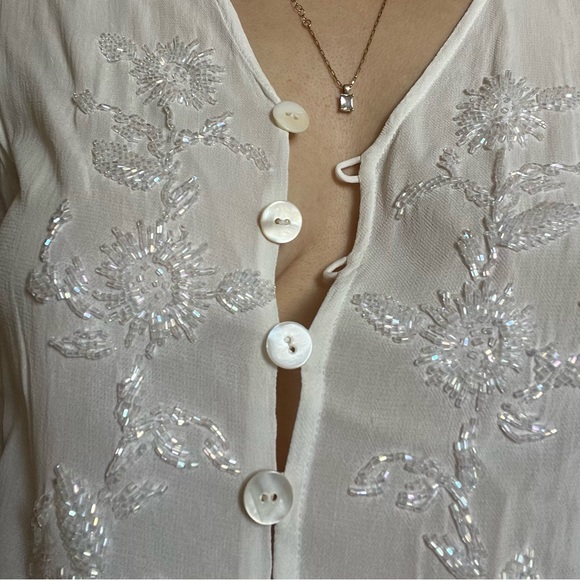 Vintage beaded blouse - Picture 1 of 4